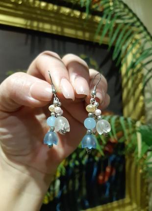 Сережки люцит винтаж