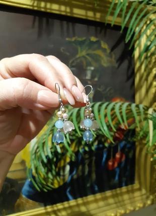 Сережки люцит винтаж