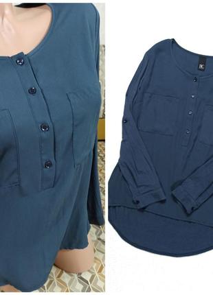 Комбинированная блузка шифон/вискоза на с-м  размер.