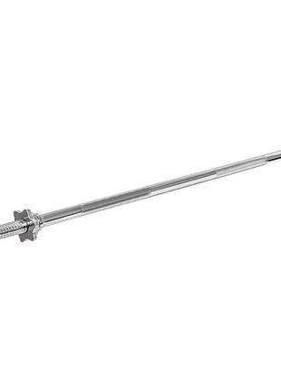 Гриф для штанги классический прямой zelart ta-5723 длина 1,2м диаметр 25мм, вес 4,8кг