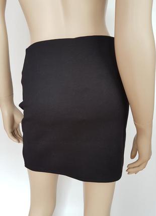 Короткая юбка джерси, 34р (xs), 68% вискоза, 28% полиэстер, 4% эластан.5 фото