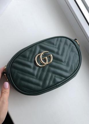 Женская поясная сумочка ( зеленая )