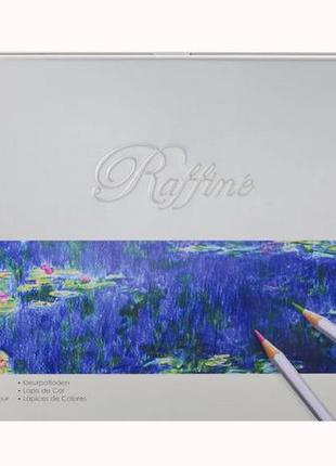 Набор цветных карандашей marco raffine 7100-120tn, 120 цветов в металлическом пенале подарочном3 фото