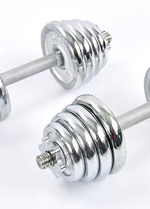 Гантели хромированные 2 по 12,5 кг (набор 25 кг) ta-8209-25