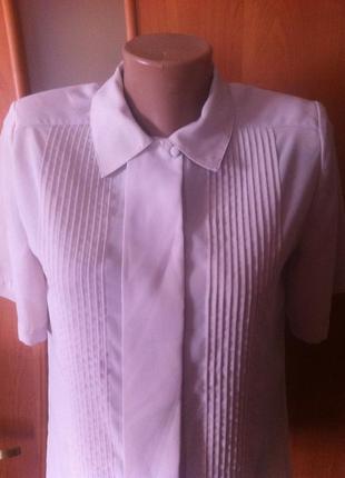 Пудровая блуза со складочками2 фото