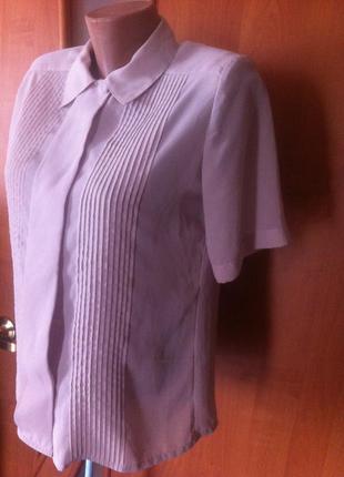 Пудровая блуза со складочками4 фото
