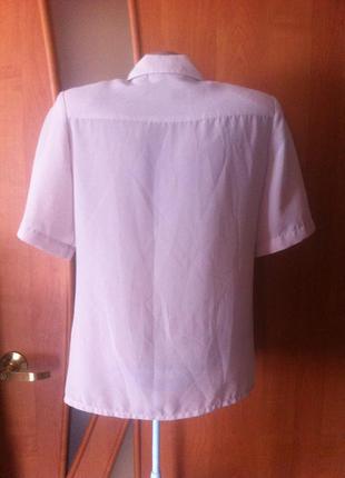 Пудровая блуза со складочками5 фото