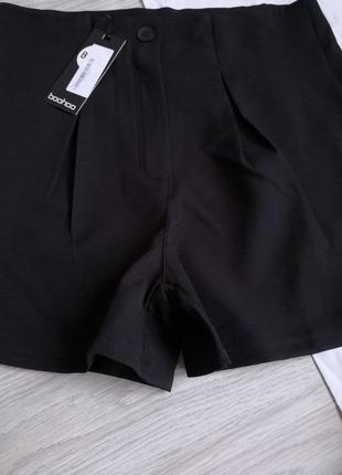 Черные базовые классические шорты4 фото
