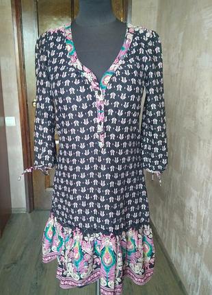 Парео, пляжное. легкое платье то h&m