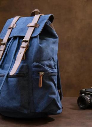 Рюкзак текстильный синий унисекс