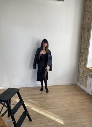 Крутое чёрное платье комбинация sleep dress