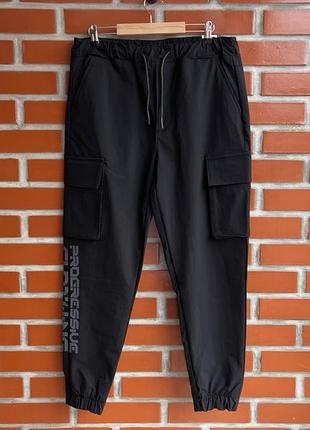 Zara оригинал мужские спортивные штаны джоггеры карго размер l 32