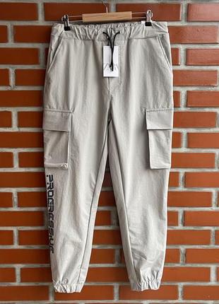 Zara оригинал мужские спортивные штаны джоггеры карго размер l 32