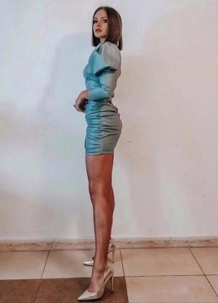 Платье кожаное zara 5