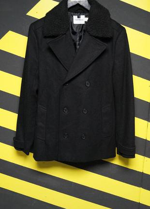 Двобортне коротке пальто з вовною (комір знімний)1 фото