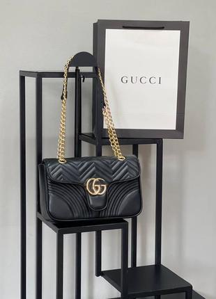 Сумка в стиле гуччи, черная сумка в стиле gucci1 фото