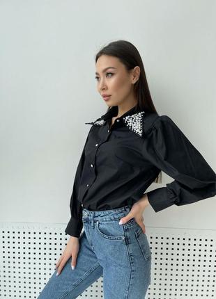 Блуза з перлинами
