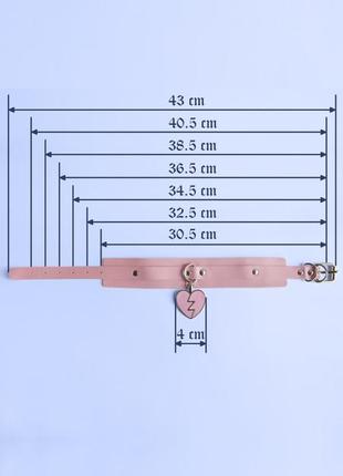 Рожевий чокер з розбитим серцем3 фото