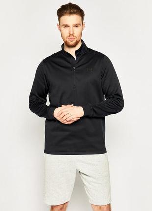 Толстовка флисовая спортивная under armour fleece 1/2 zip black