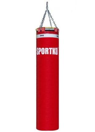 Мешок боксерський циліндр з кільцем і ланцюгом sportko mp-4091 висота 150см кольору в асортименті