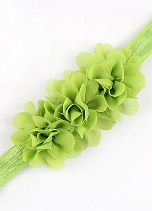 Дитяча салатова пов'язка на голову