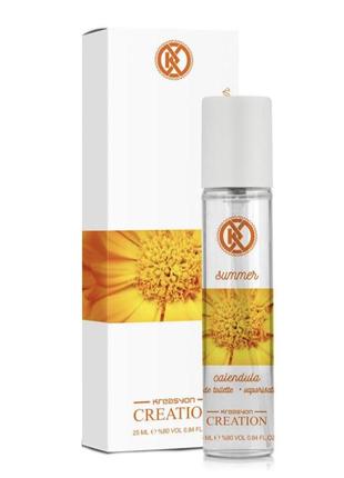 Женская туалетная вода kreasyon creation summer calendula unice, 25 мл