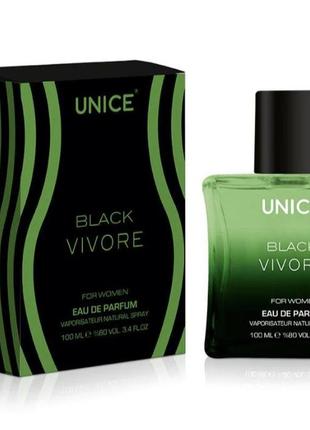 Жіноча парфумована вода unice black vivore, 100 мл