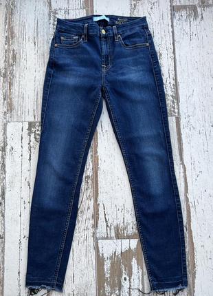 Джинсы 7 for all mankind синие скинни skinny1 фото