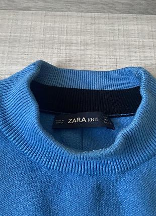 Синий свитер zara 3