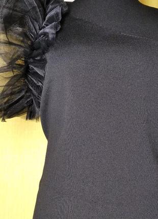 Плаття primark чорне на одне плече, з шикарно прикрашеною проймою.7 фото