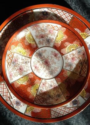 Чашка блюдце тарілка дві гейші порцеляна літофанія японія7 фото