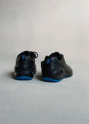 Кроссовки мужские ecco soft 8 lx, черные/синие (экко софт лх, еко, кросівки чоловічі)4 фото