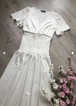 Классное летнее белое платье