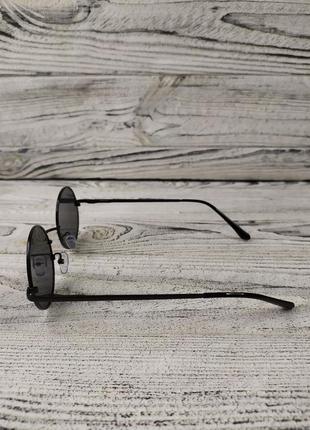 Солнцезащитные очки круглые, черные, унисекс4 фото