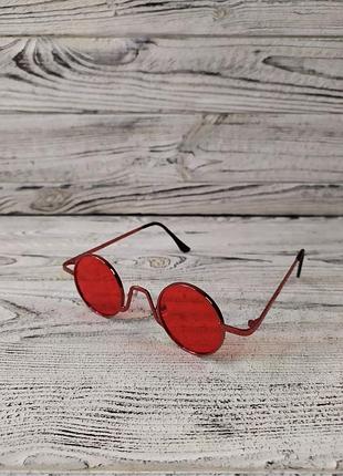 Сонцезахисні окуляри круглі, червоні