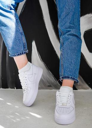 nike Roshe air force white женские кроссовки найк аир форс  белые2 фото
