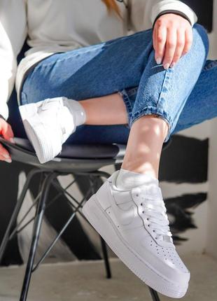 nike Roshe air force white женские кроссовки найк аир форс  белые6 фото