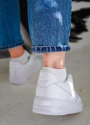nike Roshe air force white женские кроссовки найк аир форс  белые7 фото