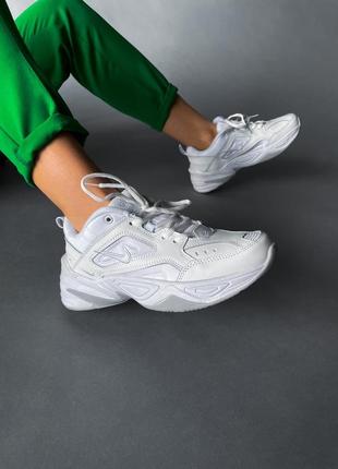 Nike m2k white женские кроссовки найк м2к текно белые