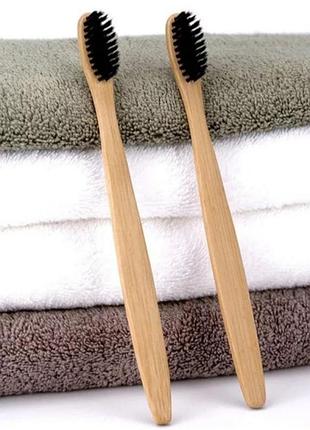 Зубная щётка еко бамбуковая эко экологоческая саморазлагающаяся щітка для зубів