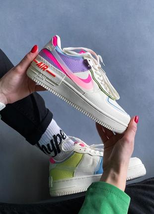 Жіночі кросівки nike air force shadow cream/pink 🆕 найк аір форс6 фото