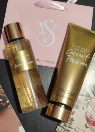 Парфумированный лосьон крем для тела кокос coconut passion 💕victorias secret виктория сикрет вікторія сікрет оригінал7 фото