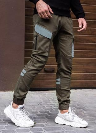 Качественные мужские рефлективные спортивные штаны , брюки reflect