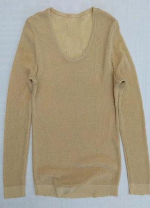 Блуза золотиста, люрекс,віскоза, трикотаж, вінтаж