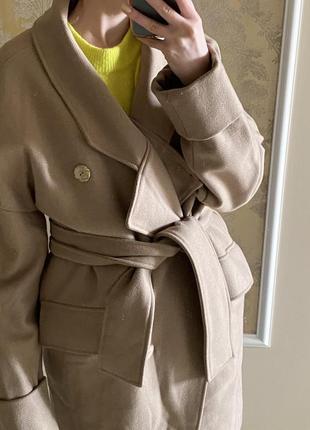 Шикарне італійське вовняне пальто2 фото