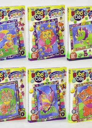 Набор для творчества "bubble clay витражная картина" bbc-02-01,02...06 рус. 12 видов (18) "данко тойс"