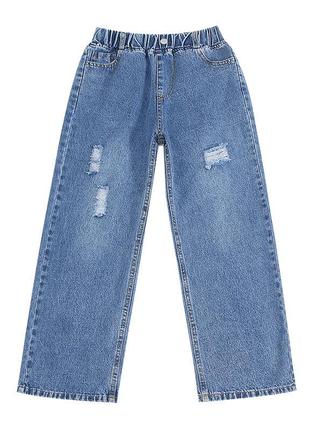 Подростковые джинсы стильные кюлоты для девочки р. 120-160