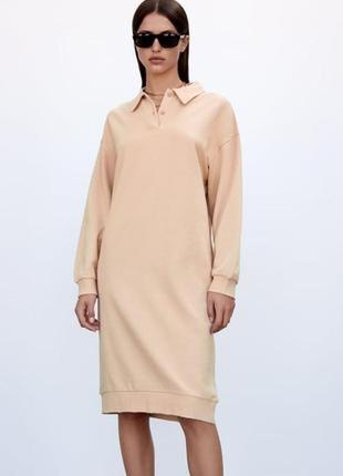 Міді плаття zara з довгим рукавом, р . м