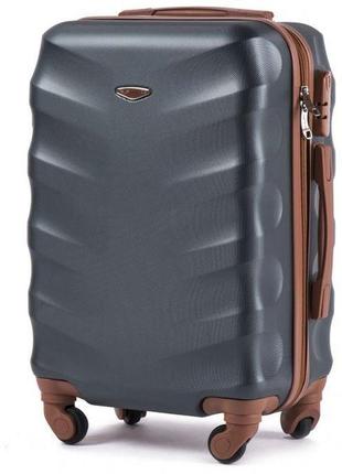 Пластиковый дорожный чемодан зеленый на 4 колесах wings 402 чемодан размер s чемодан в самолет ручная кладь