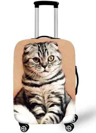 Чехол для чемодана кот шмель runningtiger s разноцветный